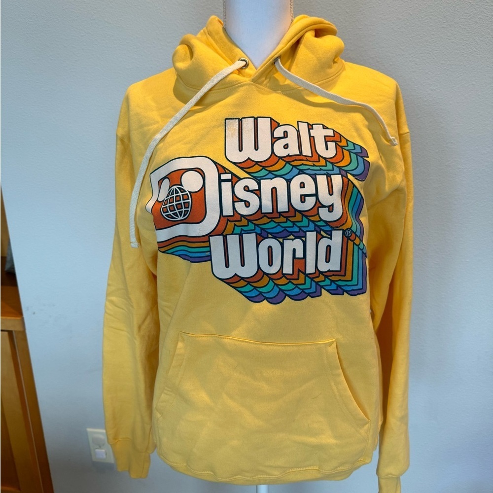 Walt Disney World Park Hoodie | Retro Style | Like New | Cozy | Small | Yellow